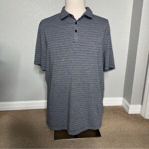 Lululemon polo shirt mens XL XLarge gray short sleeve collar performance top